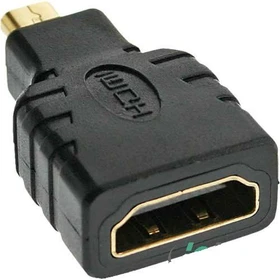 InLine HDMI Typ D Micro/Typ A Adapter schwarz (17690D)
