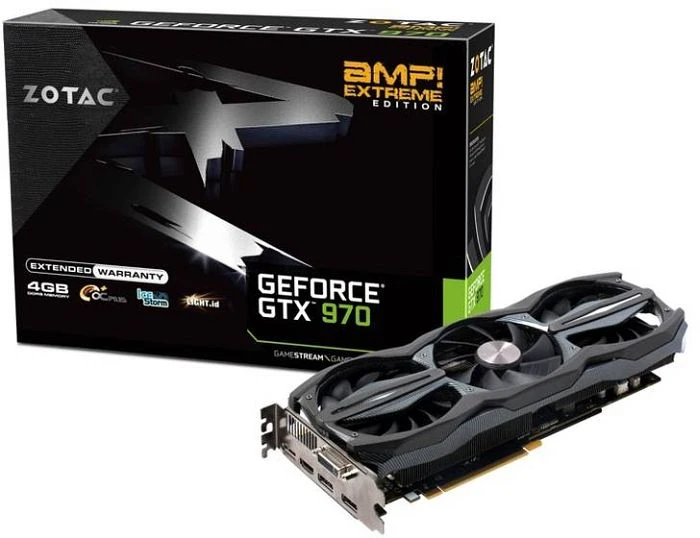 Zotac GeForce GTX 970 AMP! Extreme, 4GB GDDR5, DVI, HDMI, 3x DP