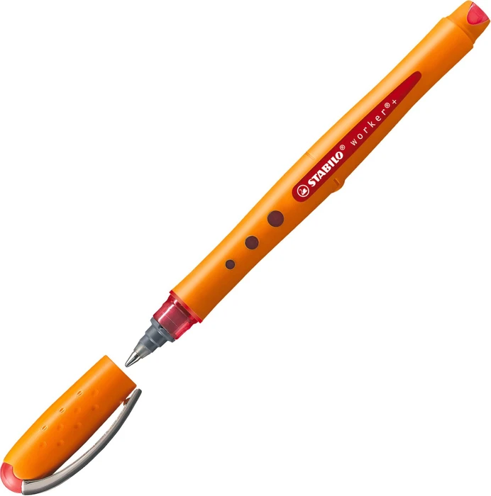 STABILO worker+ Medium Tintenroller (Mine) rot/orange, 3er-Pack – Bild 3 von 6