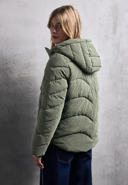 Street One Jacke mit Wellen-Steppung Jacke lichen green (Damen)