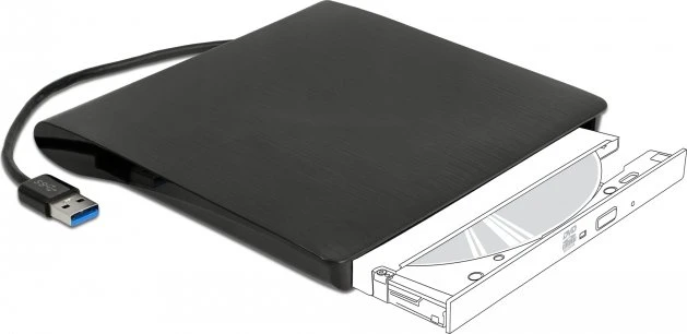 DeLOCK externes 5.25"-Gehäuse für Ultra Slim SATA Laufwerke, 9.5mm