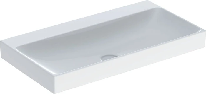 Geberit ONE Waschtisch Abgang vertikal 90cm, ohne Hahnloch, weiß/KeraTect