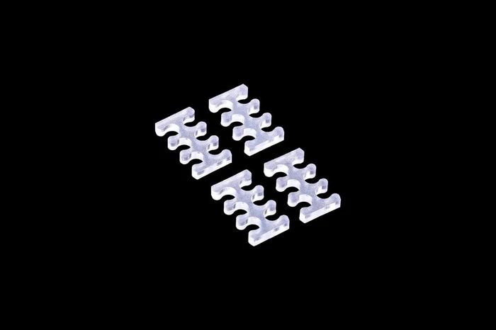 Alphacool Eiskamm X6 Kabelkamm 3mm, klar, 4er-Pack