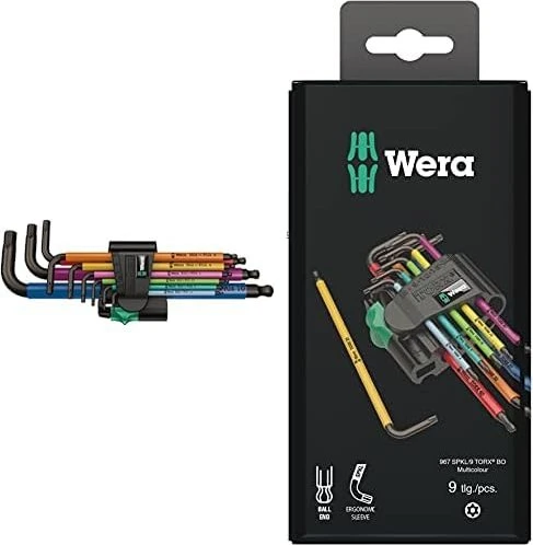 Wera 950 SPKL/9 SM N Multicolour 1 Innensechskant Winkelschlüsselsatz, 9-tlg.