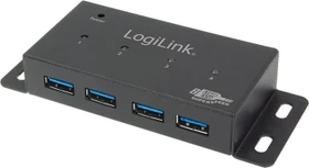 LogiLink Wallmount USB-Hub, 4x USB-A 3.0, USB 3.0 Micro-B [Buchse] (UA0149)