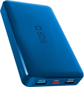 SBS Mobile Fast Charge Powerbank 10000mAh hellblau