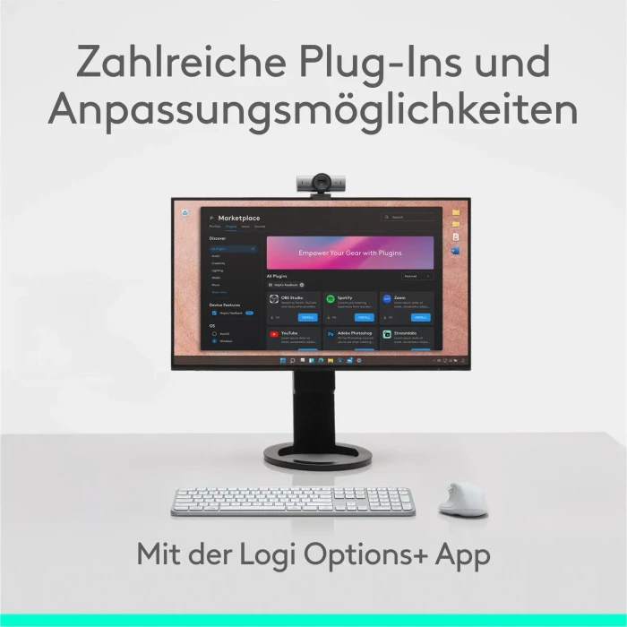 Logitech MX Master 4 Combo for Mac, White Silver, hellgrau, Logi Bolt, USB/Bluetooth, DE