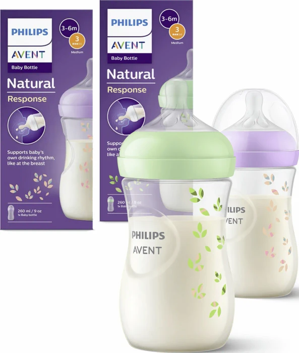 Philips Avent SCY903/72 Natural Response Trinkflasche, 3-6M, 260ml