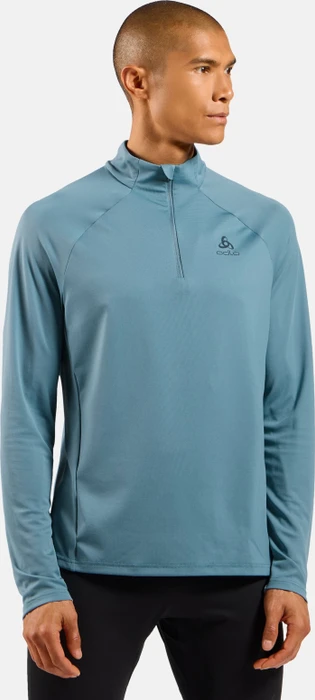 Odlo Essentials Ceramiwarm Midlayer Half Zip Laufshirt langarm provincial blue (Herren)