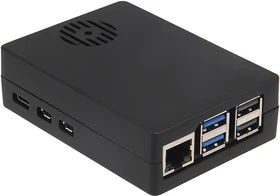 Geekworm Aluminiumgehäuse für Raspberry Pi 5, schwarz