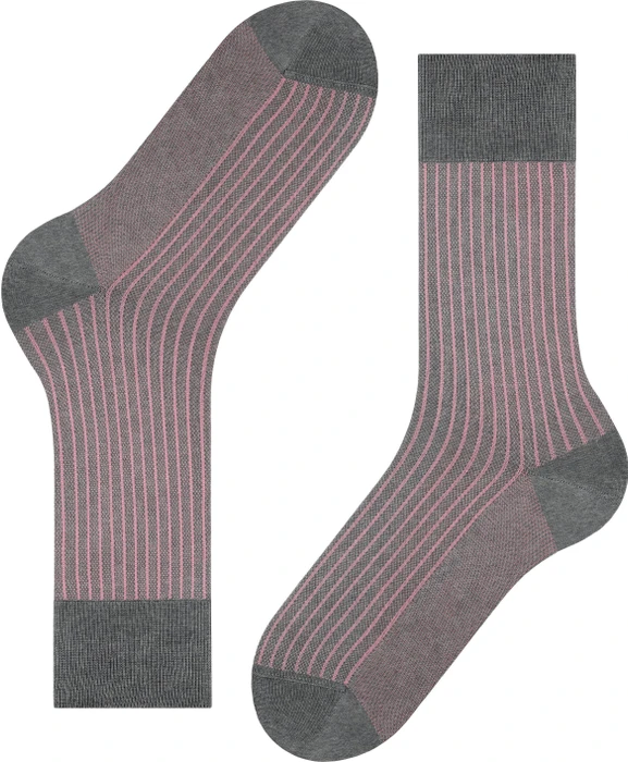 Falke Oxford Stripe Socken steel mel. (Herren)