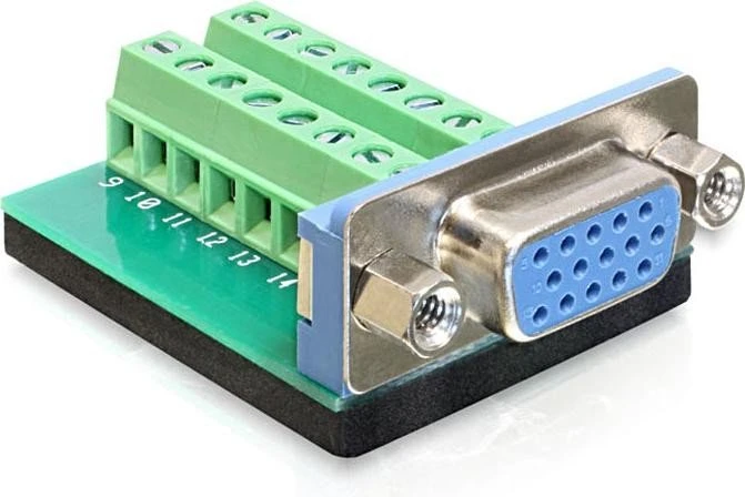 DeLOCK VGA [Buchse] auf 16-Pin-Terminalblock Adapter