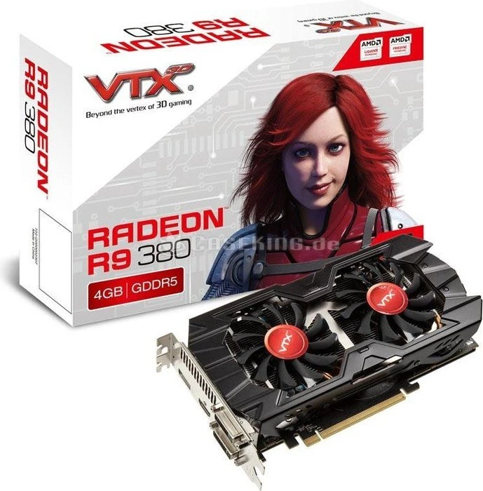 VTX3D Radeon R9 380, 4GB GDDR5, 2x DVI, HDMI, DP