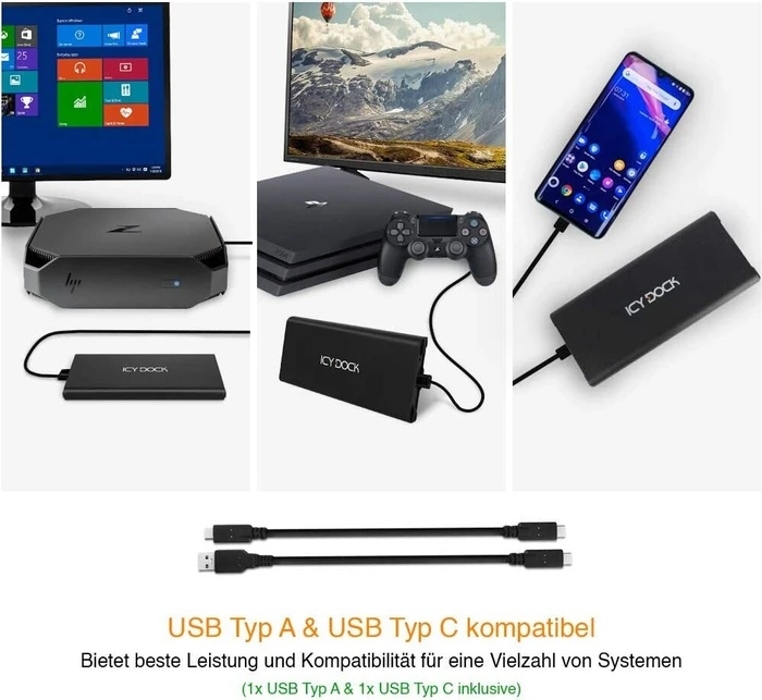 Icy Dock ICYNano MB861U31-1M2B, USB-C 3.1