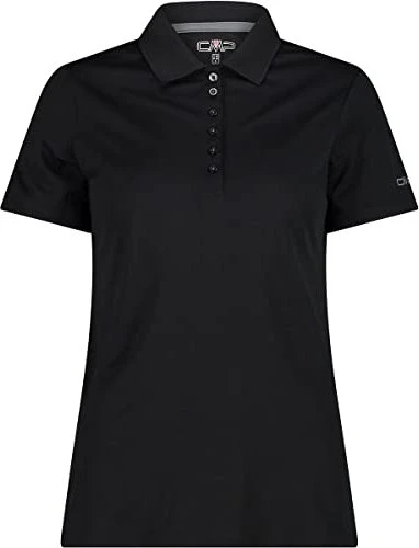 CMP Einfarbiges Pique Poloshirt kurzarm nero/graffite (Damen)