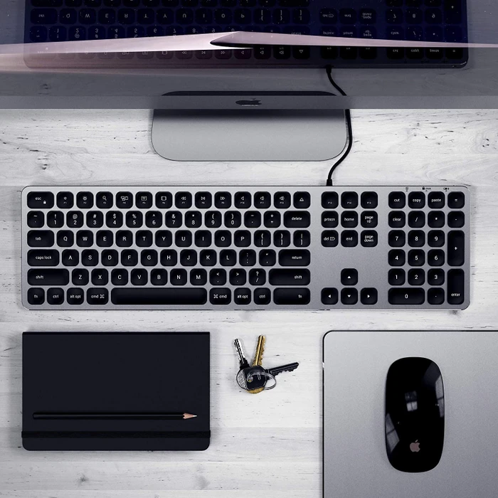 Satechi Aluminium Wired Keyboard, space gray, USB, US