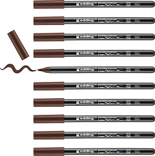 edding 4200 Porzellanpinselstift braun, 10er-Pack