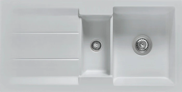 systemceram Genea 100 F Einbau Becken reversibel alu