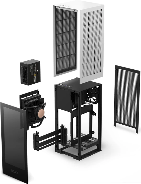 NZXT H1 [2022], weiß, Glasfenster, Mini-ITX, 750W SFX