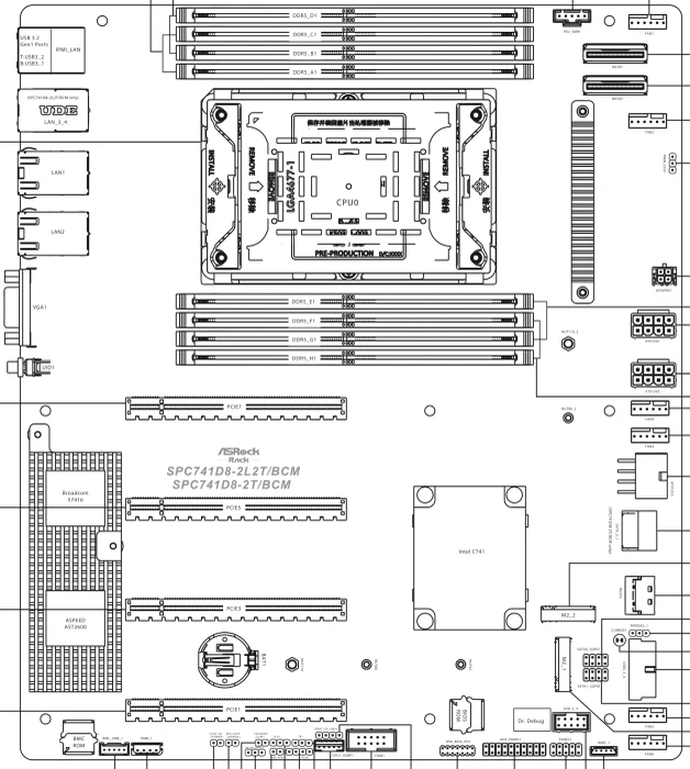 ASRock Rack SPC741D8-2L2T/BCM (Intel 4677)