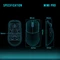 Lamzu Atlantis MINI PRO Wireless Gaming Mouse Miami Blue, USB Vorschaubild