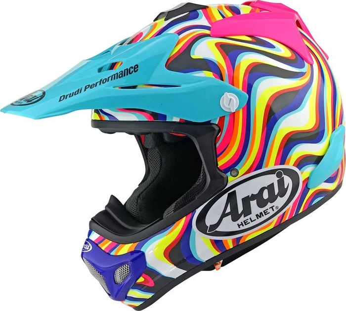Arai MX-V EVO Stream gelb/rosa/türkis/weiß
