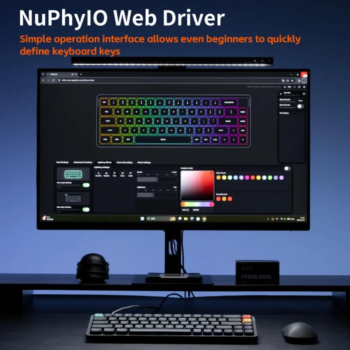 NuPhy Air65 V3 Mac/PC, Nebula Dark, schwarz, hot-swap, Low-Profile Blush nano, USB/Bluetooth, US