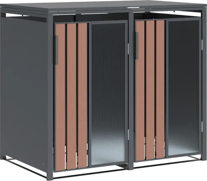 Westmann Status Mülltonnenbox 2x 240l holzoptik