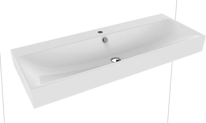 Kaldewei Silenio 3046 Wandwaschtisch 120x46x12cm, Perl-Effekt, schwarz matt 100
