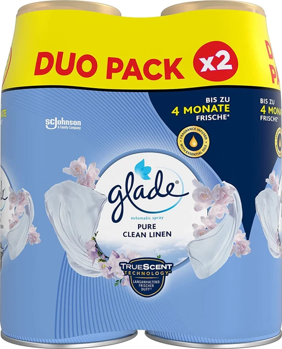 Glade Automatic Spray Pure Clean Linen Refill, 538ml (2x 269ml)