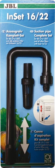 JBL InSet Ansaugrohr Komplett-Set für Außenfilter von Aquarien, 16/22mm