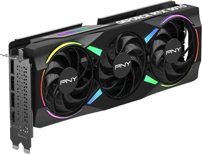 PNY GeForce RTX 5070 ARGB Epic-X RGB Overclocked Triple Fan, 12GB GDDR7, HDMI, 3x DP