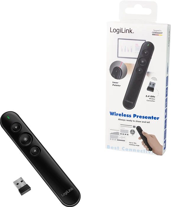 LogiLink Wireless Presenter 2.4 GHz, USB-A