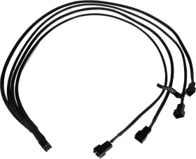 Alphacool 3-Pin auf 4x 3-Pin Verteiler, sleeved, 60cm, schwarz