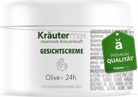 Kräutermax Olive+ 24h feuchtigkeitsarme Gesichtscreme, 100ml