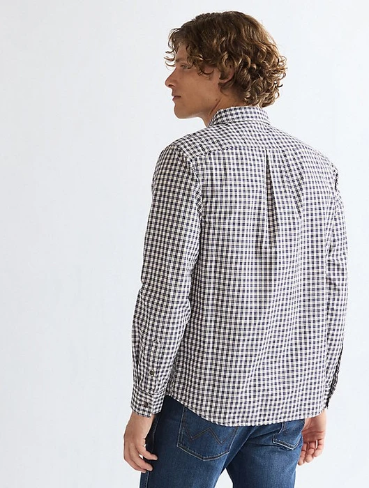 Wrangler Regular 1 Pocket Hemd langarm rose brown (Herren)