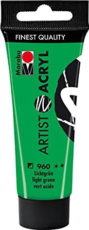 Marabu Artist Acryl Acrylfarbe, lichtgrün, 22ml