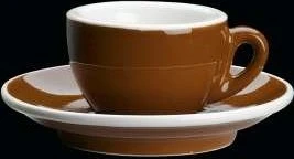 Cilio Roma Espressotasse mit Untertasse 50ml marone, 2-tlg.
