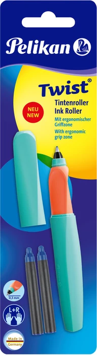 Pelikan Twist Tintenroller (Mine) spearmint, Rechts- und Linkshänder, Blister