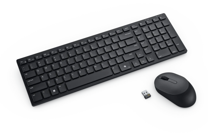 Dell KM555 Silent Wireless Keyboard and Mouse, schwarz, USB, DE
