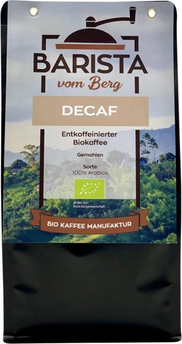 Barista vom Berg Bio Decaf Kaffeepulver, 500g