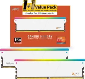 V-Color Manta XSky RGB weiß UDIMM 16GB, DDR5-6000, CL28-36-36-96