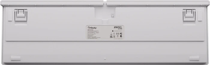 Ducky Zero 6108 Wireless, Pure White, LEDs RGB, MX2A RGB RED, USB/Bluetooth, DE