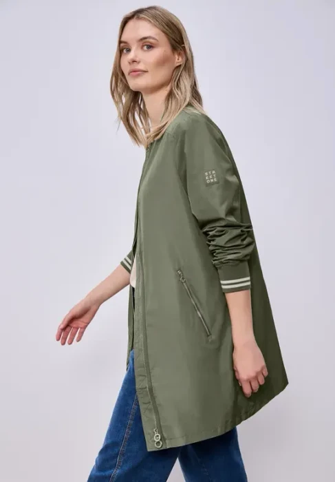 Street One Langer Blouson Jacke dark vetiver green (Damen)