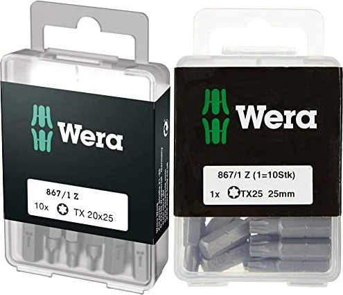 Wera DIY 867/1 Z Torx Bit 1/4", T25x25mm, 10 Stück