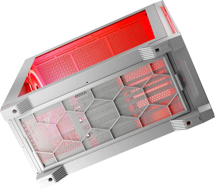 Modecom Volcano Expanse T Apex ARGB Midi, weiß, Glasfenster