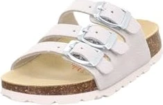 Superfit Fussbettpantoffel Sandale weiß/silber (Junior)