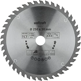 Wolfcraft Serie Orange Kreissägeblatt 42Z, 250x3.2x30mm, 1 Stück