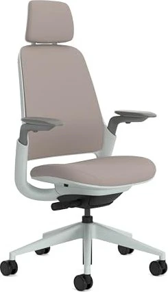 Steelcase Series 1 Bürostuhl mit Kopfstütze, mauve