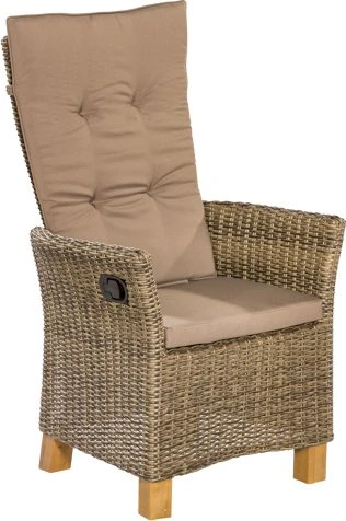 Merxx Toskana Hochlehner-Gartensessel braun, 2 Stück